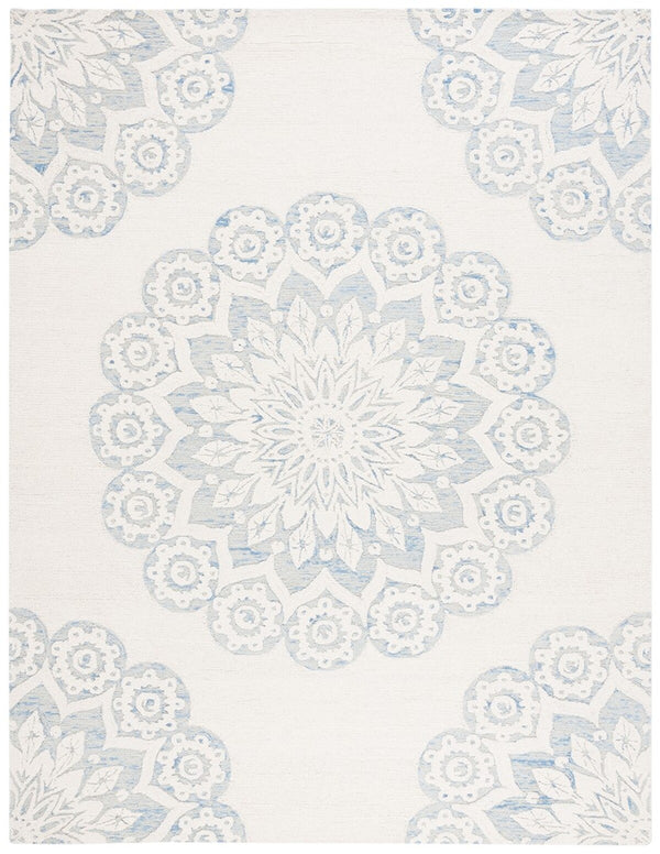 Safavieh Blossom 108 Hand Tufted Country and Floral Rug Ivory / Blue BLM108M-4
