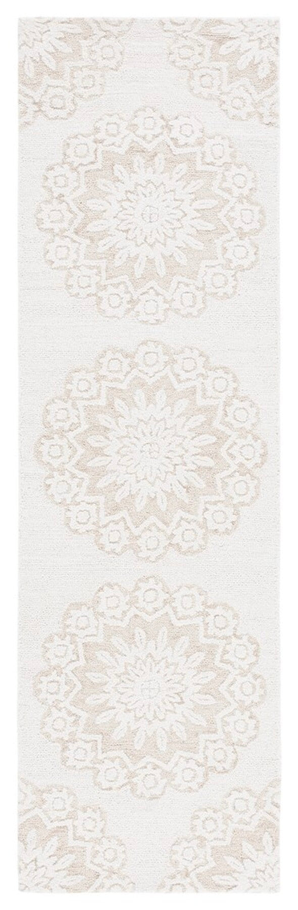 Safavieh Blossom 108 Hand Tufted Country and Floral Rug Ivory / Light Brown BLM108T-4