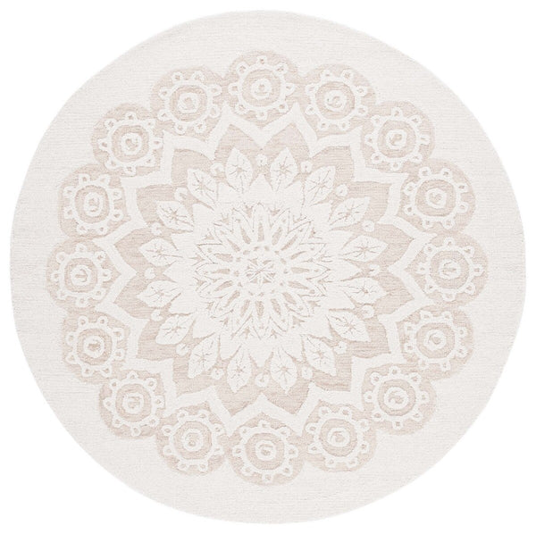 Safavieh Blossom 108 Hand Tufted Country and Floral Rug Ivory / Light Brown BLM108T-4
