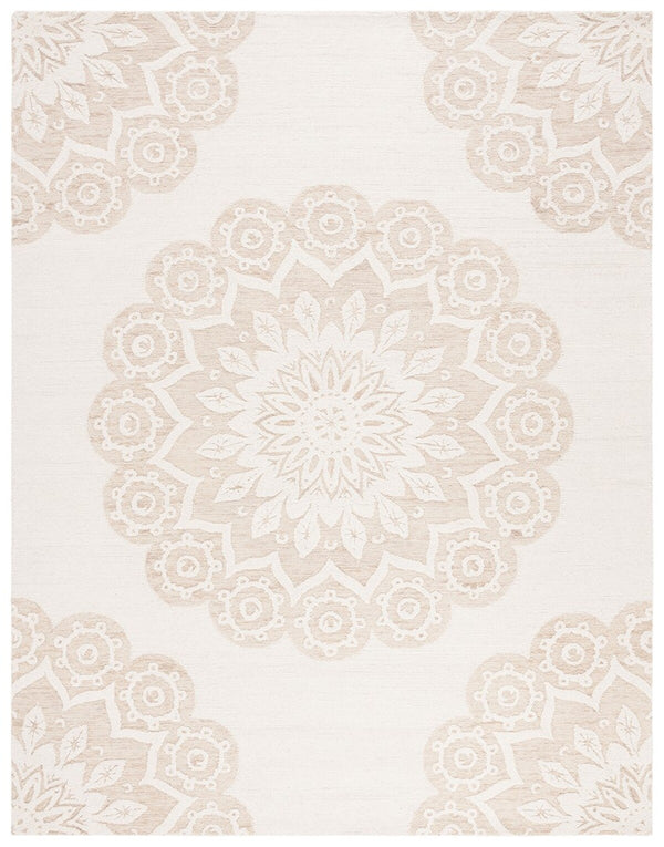 Safavieh Blossom 108 Hand Tufted Country and Floral Rug Ivory / Light Brown BLM108T-4