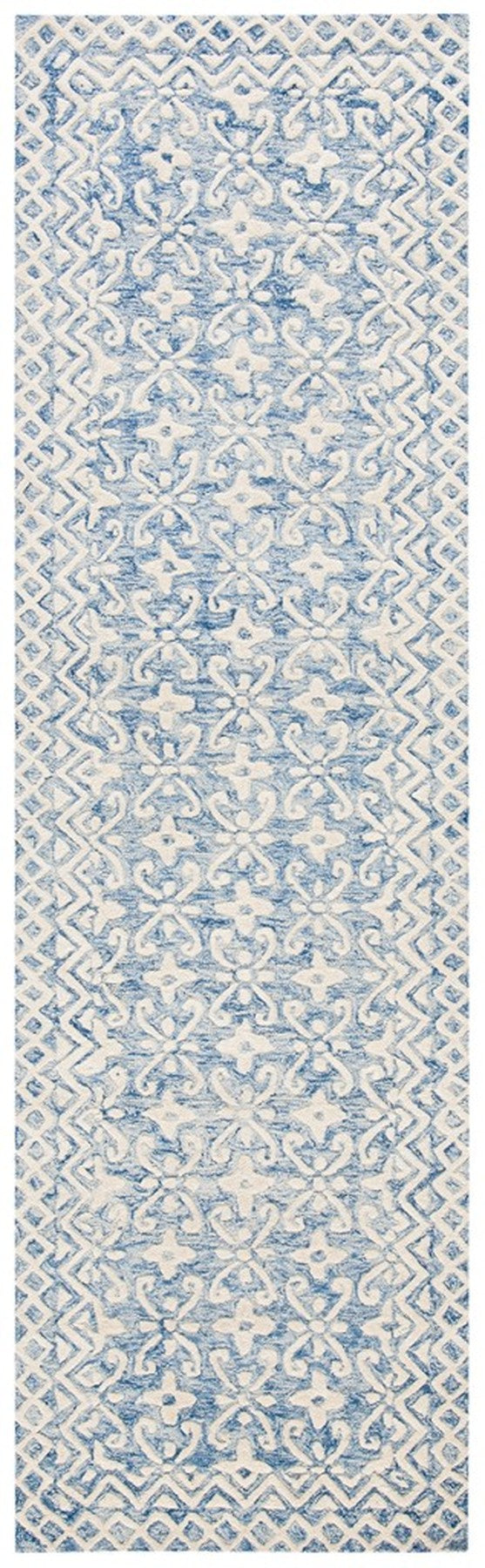 Safavieh Blossom 114 Hand Tufted  Rug IIX Blue / Ivory BLM114M-216