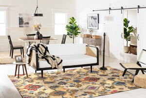 Safavieh Blossom 402 Hand Tufted  Rug IIX Gold / Multi BLM402D-222