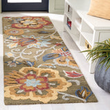 Safavieh Blossom 404 Hand Tufted Floral Rug IIX Green / Red BLM404Y-8