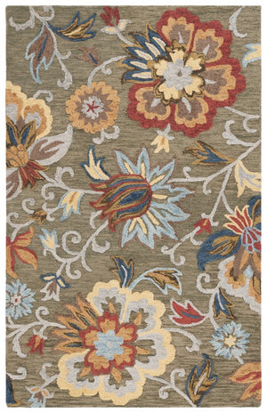 Safavieh Blossom 404 Hand Tufted Floral Rug IIX Green / Red BLM404Y-8