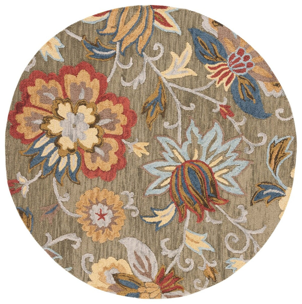 Safavieh Blossom 404 Hand Tufted Floral Rug IIX Green / Red BLM404Y-8