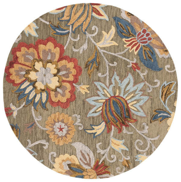 Safavieh Blossom 404 Hand Tufted Floral Rug IIX Green / Red BLM404Y-8