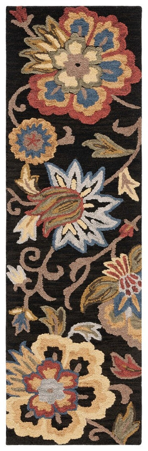 Safavieh Blossom 404 Hand Tufted Floral Rug Black / Yellow BLM404Z-8