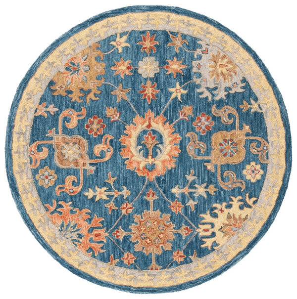 Safavieh Blossom 407 Hand Tufted Floral Rug Navy / Brown BLM407N-8
