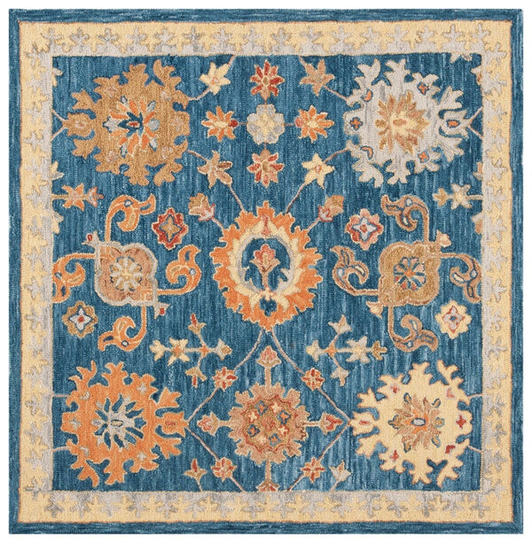 Safavieh Blossom 407 Hand Tufted Floral Rug Navy / Brown BLM407N-8