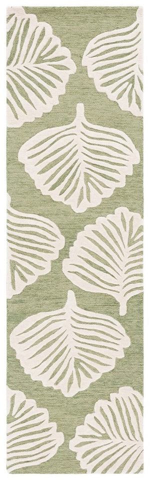 Safavieh Blossom 408 Hand Tufted Floral Rug Ivory / Green BLM408Y-8