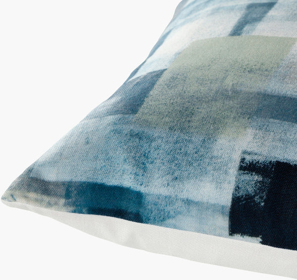 Surya Balliano 20"X20" Modern Accent Pillow Cover - Stylish Woven Polyester For Home Decor & Comfort Blue Polyester,Polyester Bln003-2020p