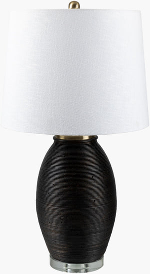 Livabliss Brillo Cement Base Table Lamp with Linen Shade for Industrial or Farmhouse Decor BLO-003