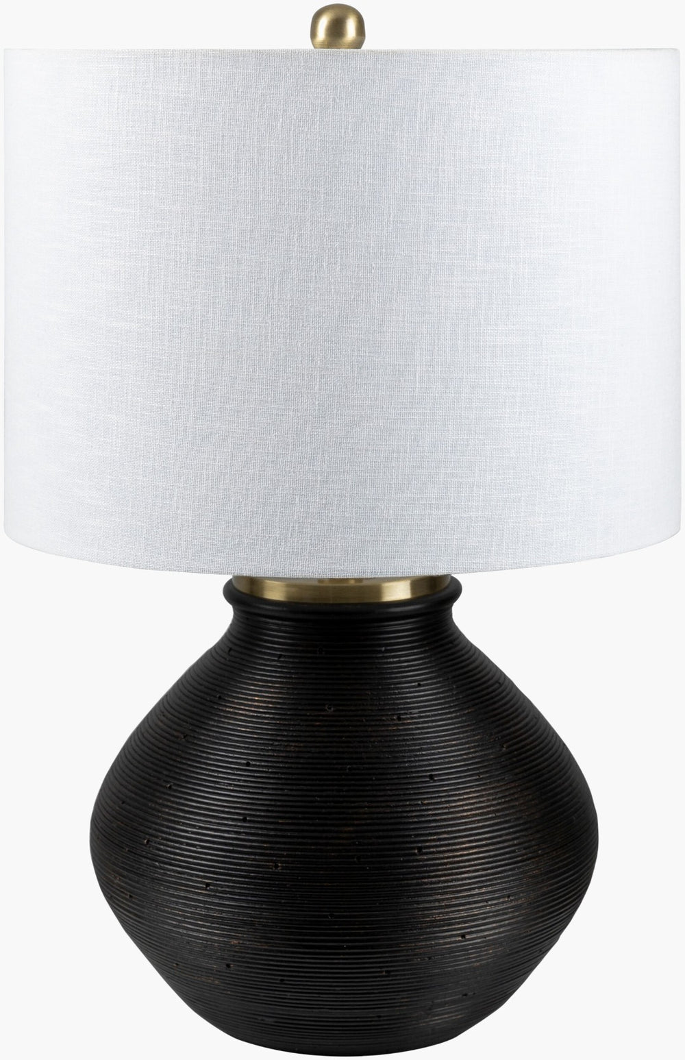 Livabliss Brillo Cement Base Linen Shade Table Lamp Warm Ambient Glow for Farmhouse Rooms BLO-004