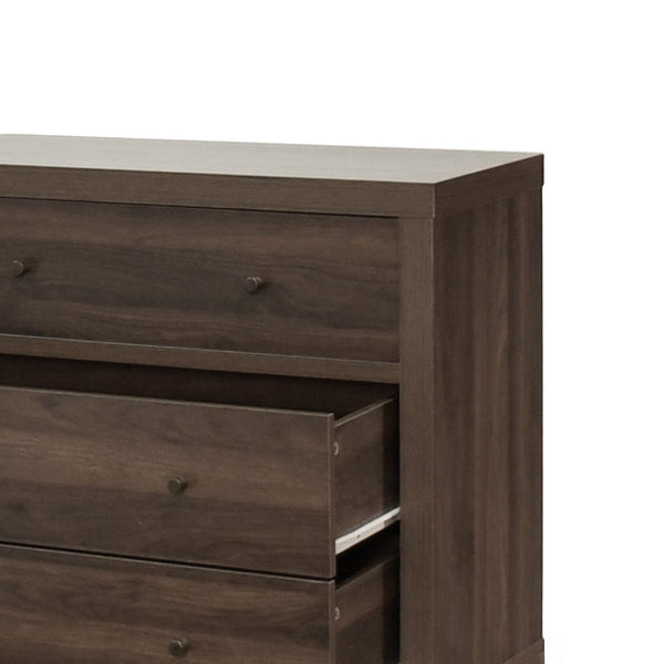 English Elm Christopher Knight Home® - NORDIC Mid-Century 3-Drawer Chest with Faux Wood Finish, Rubberwood Legs and Sleek Storage Appeal Walnut 71144.00WALN