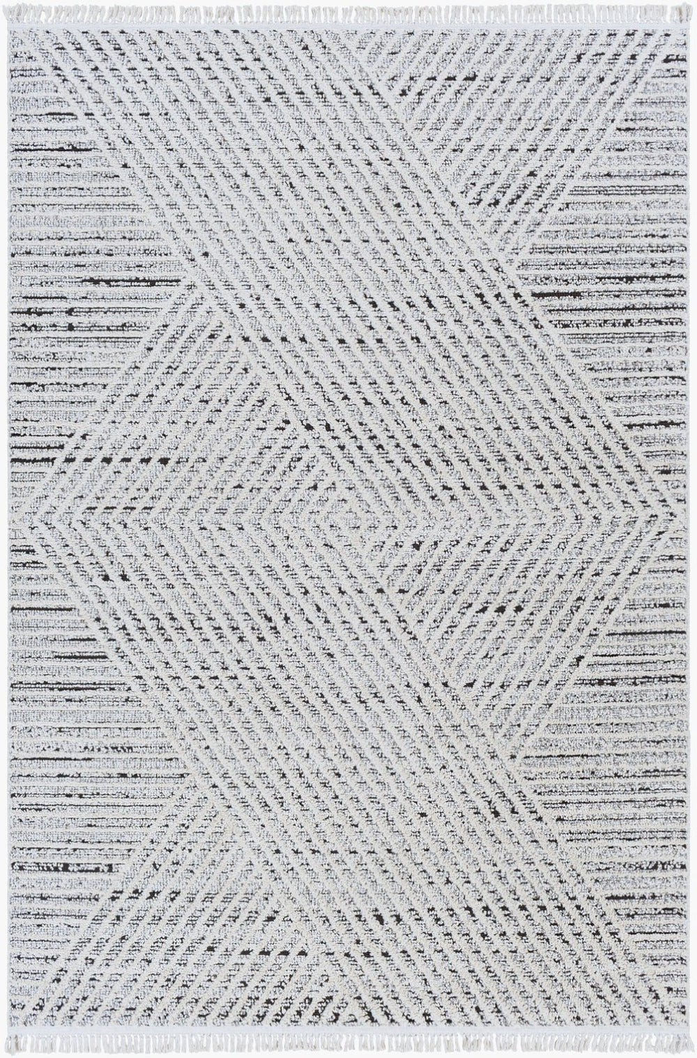Livabliss Berlin Geometric Runner Rug Turkey Woven Polypropylene Blend for Hallways and Entryways Sage, Ivory 6'7" x 9' BLR2302-679