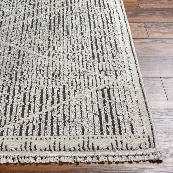 Livabliss Berlin Global Inspired Runner Rug Polypropylene Blend for Hallways and Entryways Sage, Dark Brow 5'3" x 7' BLR2306-537