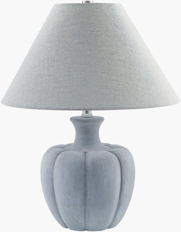 Livabliss Bulsny Arts and Crafts Table Lamp with Cement Base Linen Shade Warm Ambient Glow BLS-001