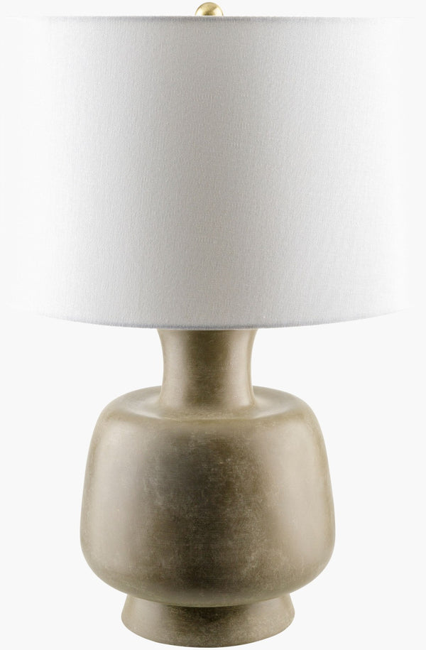 Livabliss Belton Textured Resin Table Lamp with Linen Shade for Warm Ambient Living Spaces BLT-002