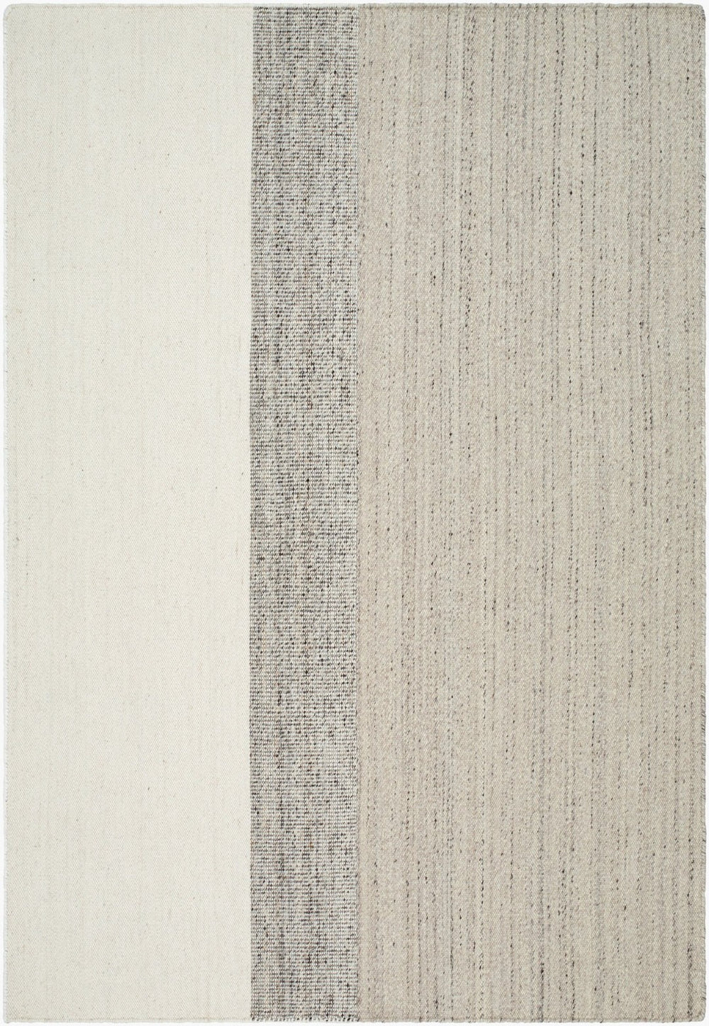 Livabliss Bolu Handwoven Wool Accent Rug Artisan Crafted in India for Entryways and Small Spaces Ivory, Charcoal 9' x 12' BLU2300-912