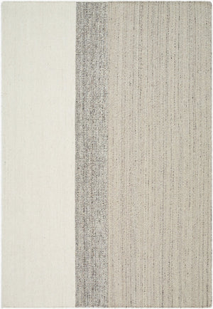 Livabliss Bolu Handwoven Wool Accent Rug Artisan Crafted in India for Entryways and Small Spaces Ivory, Charcoal 9' x 12' BLU2300-912