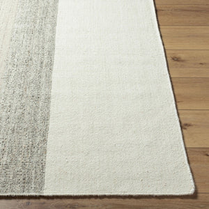 Livabliss Bolu Handwoven Wool Accent Rug Artisan Crafted in India for Entryways and Small Spaces Ivory, Charcoal 9' x 12' BLU2300-912