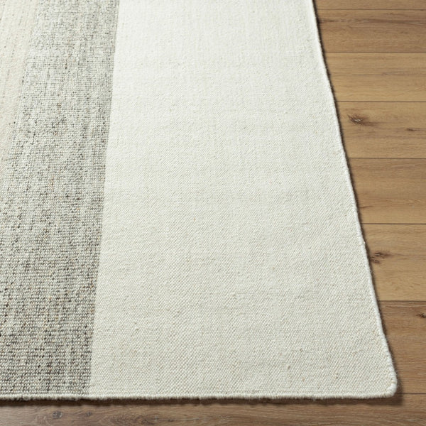 Livabliss Bolu Handwoven Wool Accent Rug Artisan Crafted in India for Entryways and Small Spaces Ivory, Charcoal 9' x 12' BLU2300-912