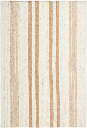 Livabliss Bolu Handwoven Wool Area Rug Geometric Pattern for Entryways and Kitchen Nooks Ivory, Sandston 5' x 7'6" BLU2302-576