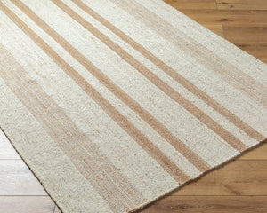 Livabliss Bolu Handwoven Wool Area Rug Geometric Pattern for Entryways and Kitchen Nooks Ivory, Sandston 5' x 7'6" BLU2302-576