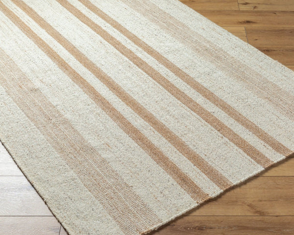 Livabliss Bolu Handwoven Wool Area Rug Geometric Pattern for Entryways and Kitchen Nooks Ivory, Sandston 5' x 7'6" BLU2302-576