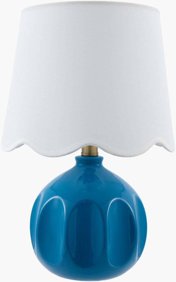 Livabliss Bellune Linen Drum Shade Table Lamp Metal Base Warm Glow for Bedroom or Living Room BLUN-002
