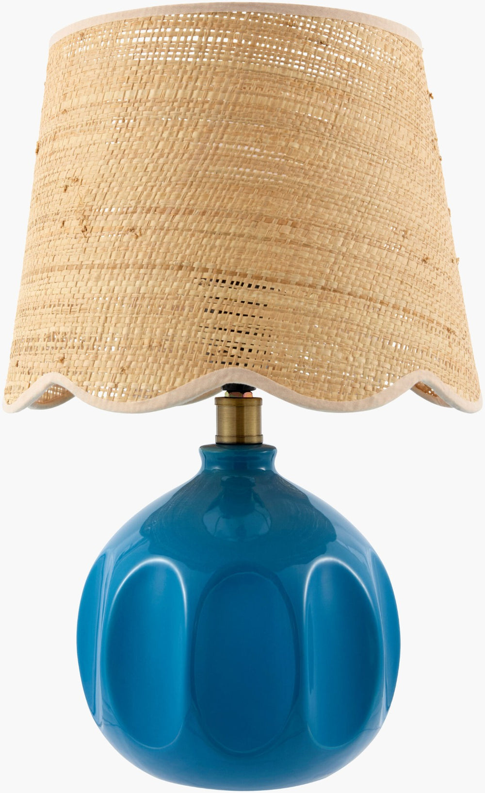 Livabliss Bellune Artisan Table Lamp Jute Felt Metal Bohemian Global Accent for Side Tables BLUN-011