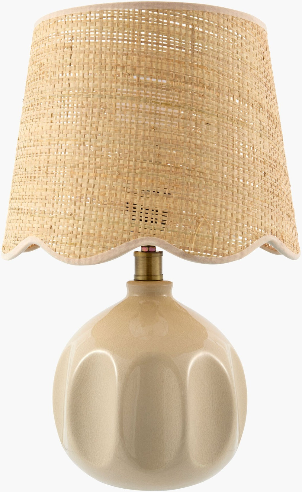 Livabliss Bellune Artisan Table Lamp with Jute Felt and Metal for Boho Eclectic Interiors BLUN-012