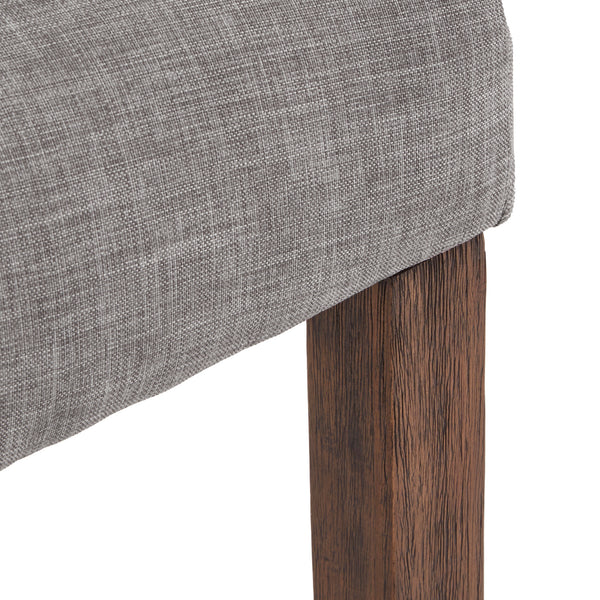 Homelegance By Top-Line Ophilia Linen Curved Back Tufted Dining Chairs (Set of 2) Brown Wood