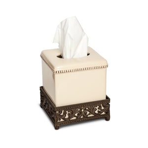 Acanthus Cast Aluminum Tissue Box EAW31823 Park Hill