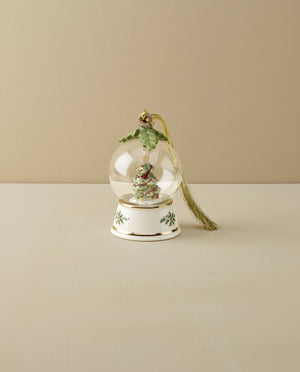 Lenox Tree In Snow Globe Ornament Ivory, IVORY PORCELAIN 896466
