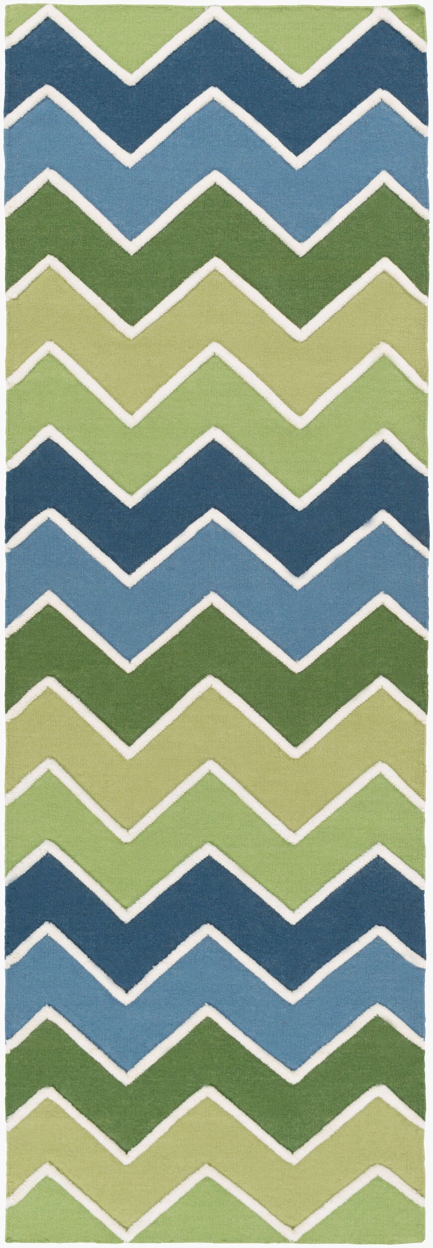 Surya Blox Blx-9001 2'6" X 8' Handmade Wool Rug - Modern, Durable Design For Timeless Home Decor Elegance Medium Green Wool Blx9001-268