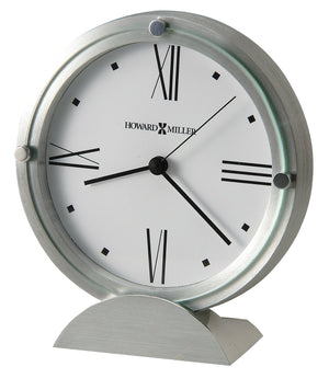 Hekman Furniture 645671 Simon Ii Tabletop Clock - Elegant Brushed Aluminum Finish With Roman Numerals For Home Office  Simon Ii Tabletop Clock 645671