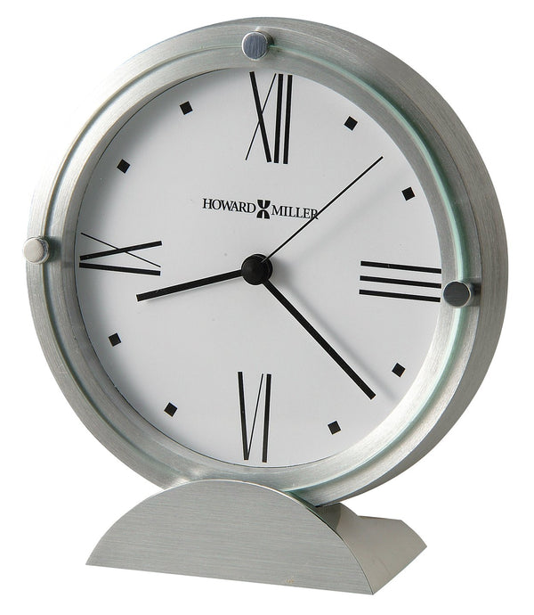 Hekman Furniture 645671 Simon Ii Tabletop Clock - Elegant Brushed Aluminum Finish With Roman Numerals For Home Office  Simon Ii Tabletop Clock 645671