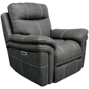 Parker House Parker Living Mason - Charcoal Power Recliner Charcoal 100% Polyester (W) MMA#812PH-CHA