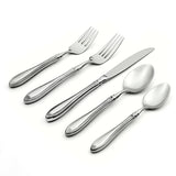 Oneida Sheraton 5-Piece Flatware Set: Elegant Teardrop Handle, 18/10 Stainless Steel