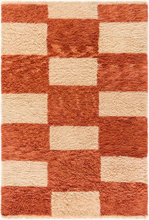 Livabliss Beni Moroccan Hand Tufted Wool Rug Plush High Pile Art Deco Accent for Any Room Terracotta, Cre 9' x 12' BMC2301-912