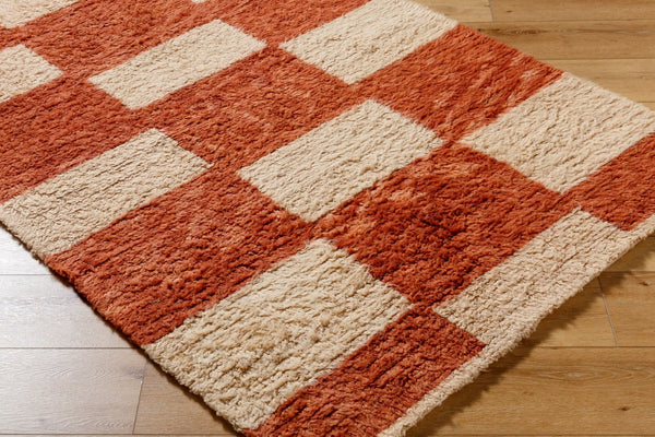 Livabliss Beni Moroccan Hand Tufted Wool Rug Plush High Pile Art Deco Accent for Any Room Terracotta, Cre 9' x 12' BMC2301-912