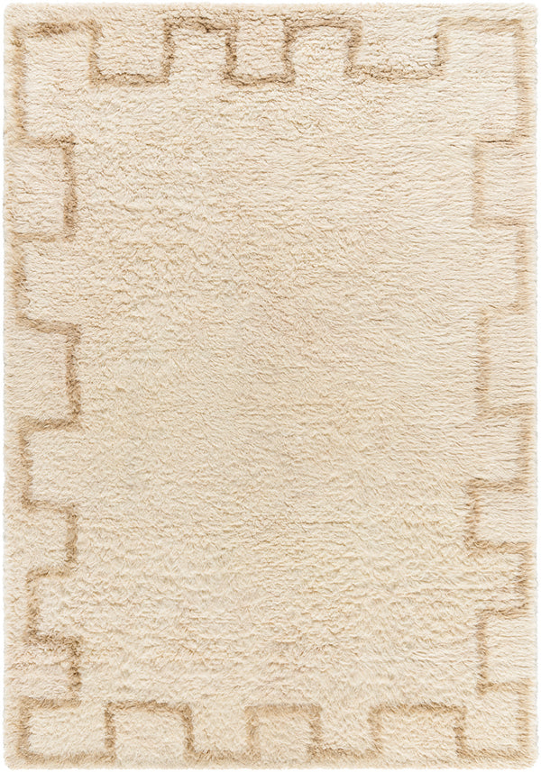 Beni Moroccan BMC-2303 9' x 12' Handmade Rug BMC2303-912  Pearl, Natural, Khaki Surya