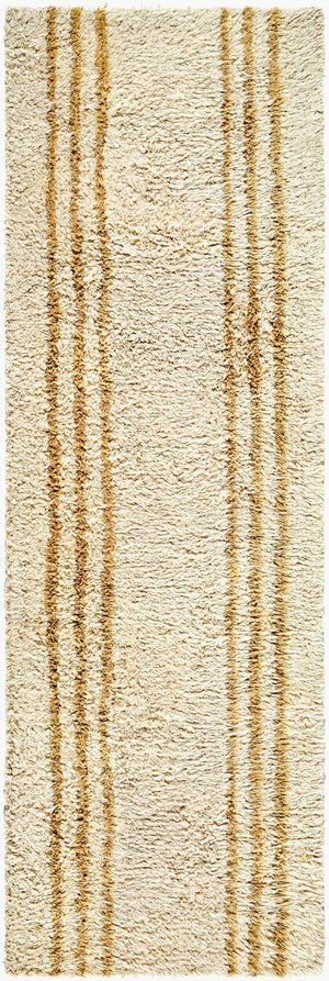 Livabliss Beni Moroccan Hand Tufted Wool Rug Plush High Pile Bohemian Global Accent Ivory, Sandston 2'6" x 8' BMC2304-268
