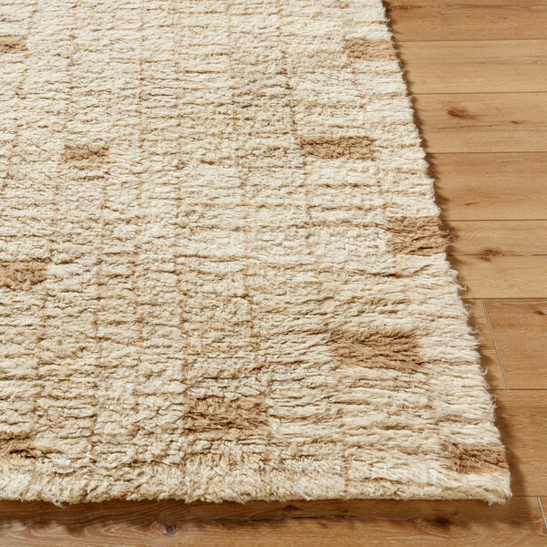 Livabliss Beni Moroccan Handmade Wool Accent Rug Plush High Pile Art Deco Bedroom Entryway Beige, Sandston 2'6" x 8' BMC2306-268