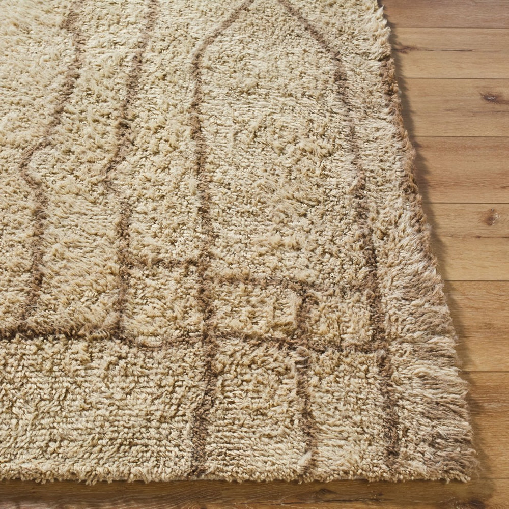 Livabliss Beni Moroccan Geometric Wool Rug Handtufted Plush High Pile Artisan Global Accent Beige, Taupe 9' x 12' BMC2309-912