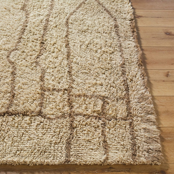 Livabliss Beni Moroccan Geometric Wool Rug Handtufted Plush High Pile Artisan Global Accent Beige, Taupe 9' x 12' BMC2309-912