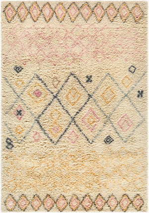 Livabliss Beni Moroccan Wool Area Rug Hand Tufted High Pile Bohemian Entryway Accent Beige, Mustard 9' x 12' BMC2310-912