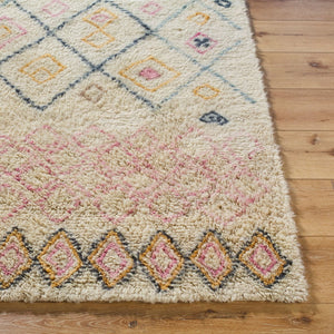 Livabliss Beni Moroccan Wool Area Rug Hand Tufted High Pile Bohemian Entryway Accent Beige, Mustard 9' x 12' BMC2310-912
