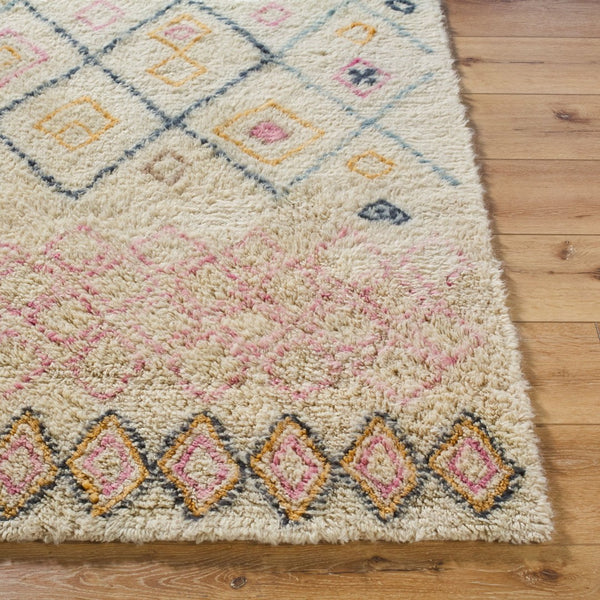 Livabliss Beni Moroccan Wool Area Rug Hand Tufted High Pile Bohemian Entryway Accent Beige, Mustard 9' x 12' BMC2310-912